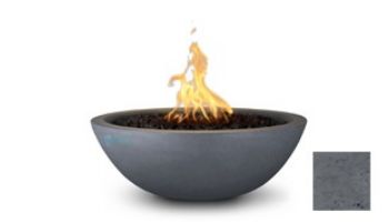 The Outdoor Plus 27" Sedona Concrete Fire Bowl | 12V Electronic Ignition - Natural Gas | Natural Gray | OPT-27RFOE12V-NGY-NG