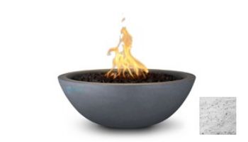 The Outdoor Plus 27" Sedona Concrete Fire Bowl | 12V Electronic Ignition - Natural Gas | Natural Gray | OPT-27RFOE12V-NGY-NG