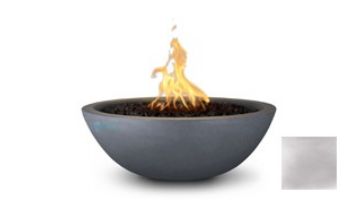 The Outdoor Plus 27" Sedona Concrete Fire Bowl | 12V Electronic Ignition - Natural Gas | Copper | OPT-27RFOE12V-MCP-NG