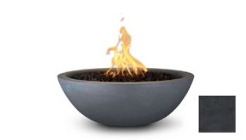 The Outdoor Plus 27" Sedona Concrete Fire Bowl | 12V Electronic Ignition - Natural Gas | Natural Gray | OPT-27RFOE12V-NGY-NG
