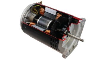 Nidec Motor Corp Aqua Shield EZ48 Threaded Shaft C-Flange Pool & Spa Motor | Standard Efficiency | 2.25 THP 115/230 V 56J Frame | AST225