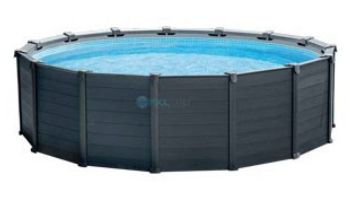 Intex Graphite Gray Panel Pools Above Ground Pool Package | 18_#39; 8_quot; Round x 52_quot; Tall | 26387EH