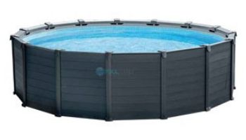 Intex Graphite Gray Panel Pools Above Ground Pool Package | 18' 8" Round x 52" Tall | 26387EH