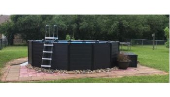 Intex Graphite Gray Panel Pools Above Ground Pool Package | 18' 8" Round x 52" Tall | 26387EH