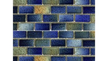 Fujiwa Tile Glasstel Mosaic Series 7/8" x 1-7/8" | Indigo Matte | Glasstel-75