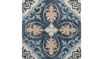 National Pool Tile Geostone 6x6 Series |  Blue Pattern | GST-BLUE PTRN