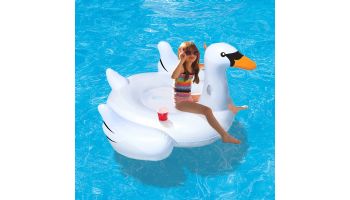 Blue Wave Elegant Giant Swan 73" Inflatable Ride-On Pool Float | NT2672