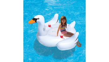 Blue Wave Elegant Giant Swan 73" Inflatable Ride-On Pool Float | NT2672