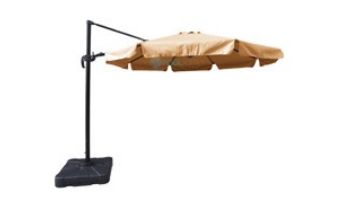 Freeport Cantilever Patio Umbrella with Valance | 11ft Octagon | Stone Sunbrella Acrylic | NU6555B