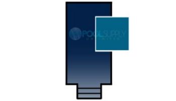 GLI 12-Year Secur-A-Pool Mesh Safety Cover | Rectangle 18' x 36' Blue | 3' x 8' Center End Step | 201836RECES38SAPBLU