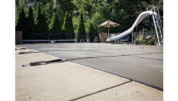 GLI 12-Year Secur-A-Pool Mesh Safety Cover | Rectangle 18' x 36' Tan | 3' x 6' Center End Step | 201836RECES36SAPTAN
