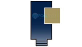 GLI 12-Year Secur-A-Pool Mesh Safety Cover | Rectangle 18' x 36' Tan | 4' x 8' Center End Step | 201836RECES48SAPTAN