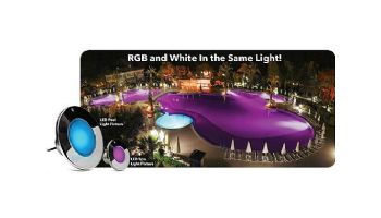 J&J Electronics ColorSplash XG-W Series RGB + White LED Pool Light Fixture | 12V Equivalent to 300W 30' Cord | LPL-F1CW-12-30-P 23047