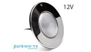 J&J Electronics PureWhite LED Pool Light XI Series | 12V Equivalent to 500W+ 30' Cord | LPL-F5W-12-30-P