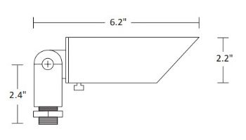 Sollos Accent Light Straight Bullet Fixture | 6.2" Architectural Aluminum - Textured Black | BSB062-TB 995310