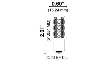 Sollos ProLED JC Series BA15s Bayonet LED Lamp | Omnidirectional | 24V Equivalent to 20W | BA15s Base | JC20/2WW/BA15S/LED 80691