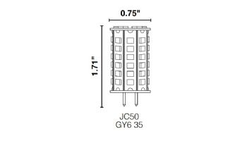 Sollos ProLED JC G4 Bi-Pin Series LED Lamp | Omnidirectional | 18V Equivalent to 50W | GY6.35 Base | JC50/5WW/LED 81997