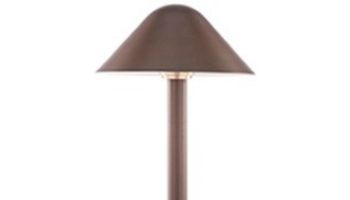 Sollos Modern Hat LED Path Light Fixture | 7" Hat 15" Stem | Natural Metal - Antique Brass | PMH070-AB-15 915257
