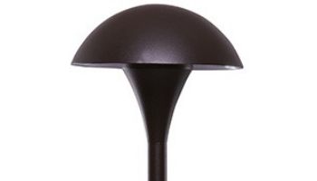 Sollos Mushroom Hat LED Path Light Fixture | 5_quot; Hat 15_quot; Stem | Architectural Aluminum - Textured Black | PMU050-TB-15 912003