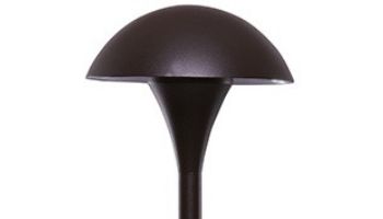Sollos Mushroom Hat LED Path Light Fixture | 5" Hat 15" Stem | Architectural Aluminum - Textured Black | PMU050-TB-15 912003
