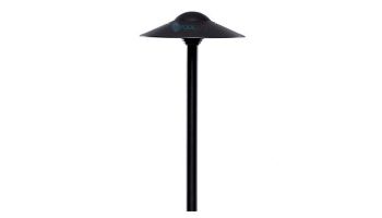 Sollos Dome Hat LED Path Light Fixture | 8.3" Hat 12" Stem | Arquitectural Aluminum - Textured Black | PDO083-TB-12 915021