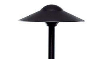 Sollos Dome Hat LED Path Light Fixture | 8.3_quot; Hat 12_quot; Stem | Arquitectural Aluminum - Textured Black | PDO083-TB-12 915021