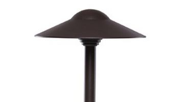 Sollos Dome Hat LED Path Light Fixture | 8.3_quot; Hat 12_quot; Stem | Arquitectural Aluminum - Textured Bronze | PDO083-TZ-12 915023