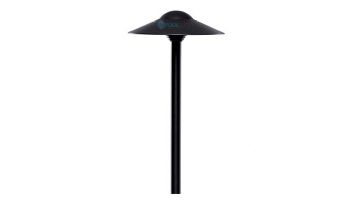 Sollos Dome Hat LED Path Light Fixture | 8.3" Hat 15" Stem | Arquitectural Aluminum - Textured Black | PDO083-TB-15 915028