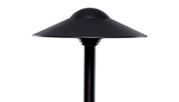 Sollos Dome Hat LED Path Light Fixture | 8.3_quot; Hat 15_quot; Stem | Arquitectural Aluminum - Textured Black | PDO083-TB-15 915028