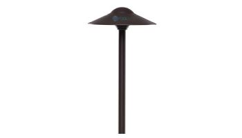 Sollos Dome Hat LED Path Light Fixture | 8.3" Hat 15" Stem | Arquitectural Aluminum - Textured Bronze | PDO083-TZ-15 915030