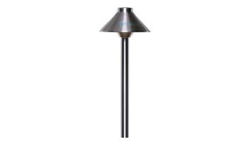 Sollos Traditional Hat LED Path Light Fixture | 4" Hat 12" Stem | Stainless Steel | PTH040-SS-12 915562