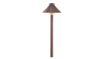 Sollos Traditional Hat LED Path Light Fixture | 5.5" Hat 12" Stem | Natural Metal - Antique Brass | PTH055-AB-12 915454