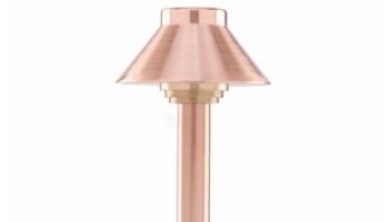 Sollos Traditional Hat LED Path Light Fixture | 4" Hat 15" Stem | Natural Metal - Antique Brass | PTH040-AB-15 915403