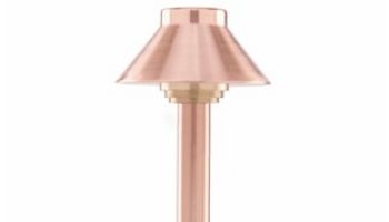 Sollos Traditional Hat LED Path Light Fixture | 4_quot; Hat 15_quot; Stem | Natural Metal - Copper | PTH040-CU-15 915405