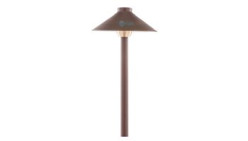 Sollos Traditional Hat LED Path Light Fixture | 7.5" Hat 15" Stem | Natural Metal - Antique Brass | PTH075-AB-15 915511