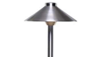 Sollos Traditional Hat LED Path Light Fixture | 7.5_quot; Hat 15_quot; Stem | Stainless Steel | PTH075-SS-15 915566