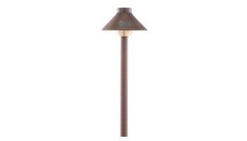 Sollos Traditional Hat LED Path Light Fixture | 5.5" Hat 18" Stem | Natural Metal - Antique Brass | PTH055-AB-18 915460