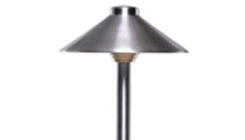 Sollos Traditional Hat LED Path Light Fixture | 7.5" Hat 12" Stem | Natural Metal - Antique Brass | PTH075-AB-12 915508