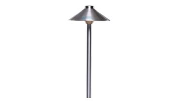 Sollos Traditional Hat LED Path Light Fixture | 7.5" Hat 18" Stem | Stainless Steel | PTH075-SS-18 915567