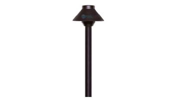 Sollos Straight Hat LED Path Light Fixture | 4" Hat 12" Stem | Arquitectural Aluminum - Textured Bronze | PSH040-TZ-12 913023