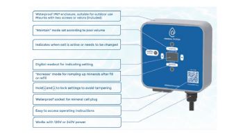 ClearBlue Mineral System for Spas and Hot Tubs | 2,500 Gallons | 120/240V AMP Plug | CBI-350P-SA-KIT