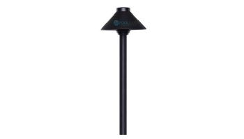 Sollos Straight Hat LED Path Light Fixture | 5.5" Hat 12" Stem | Arquitectural Aluminum - Textured Black | PSH055-TB-12 910021