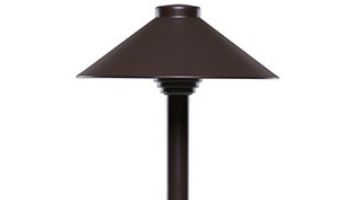 Sollos Straight Hat LED Path Light Fixture | 7.5_quot; Hat 12_quot; Stem | Arquitectural Aluminum - Textured Bronze | PSH075-TZ-12 911023