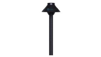 Sollos Straight Hat LED Path Light Fixture | 4" Hat 15" Stem | Arquitectural Aluminum - Textured Black | PSH040-TB-15 913028