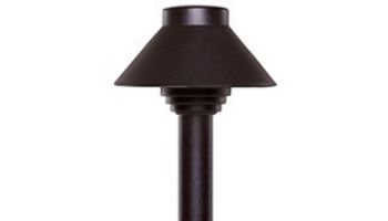 Sollos Straight Hat LED Path Light Fixture | 4" Hat 15" Stem | Arquitectural Aluminum - Textured Black | PSH040-TB-15 913028