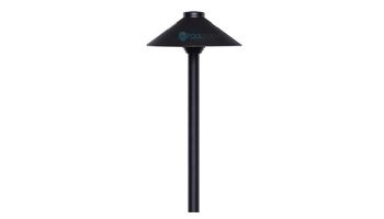 Sollos Straight Hat LED Path Light Fixture | 7.5" Hat 15" Stem | Arquitectural Aluminum - Textured Black | PSH075-TB-15 911028