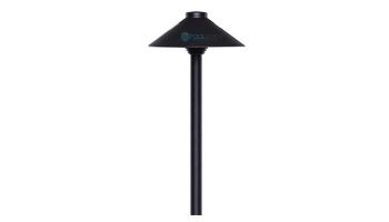 Sollos Straight Hat LED Path Light Fixture | 7.5" Hat 18" Stem | Arquitectural Aluminum - Textured Black | PSH075-TB-18 911035