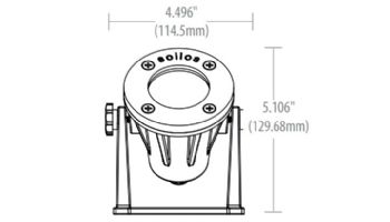 Sollos Underwater LED Light Fixture | 3.3" Antique Brass | 4.5W Lamp 12V 25' Cord | UWL-R33-AB-30K 999998S