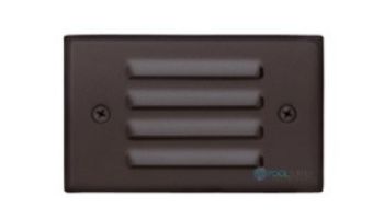 Sollos LED Step Light Fixture with Louver Faceplate | 4.8" Architectural Aluminum - Textured Black | SBL048-TB 942504