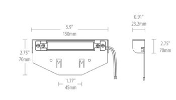 Sollos LED Ledge Light Fixture | 12V, 0.6W, 10' Cord | Aluminum - Antique Brass | LLA055/827/AB 99980